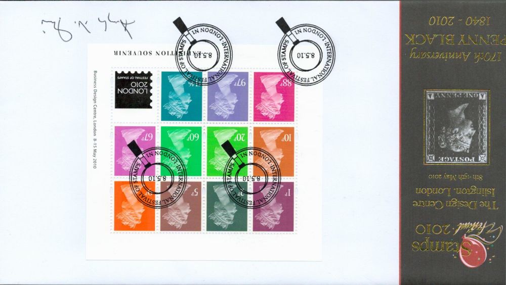 Lot 627: Douglas Muir signed Stamps Festival 2010 FDC. 8/5/10...