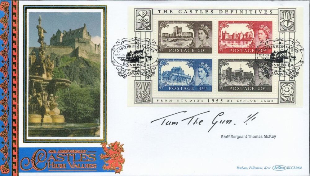 Lot 631: Staff Sgt Thomas Mckay signed Castles Definitives FDC....