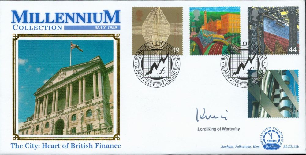 Lot 638: Lord King of Wartnaby signed Millennium Collection FDC....