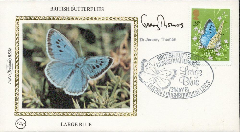 Lot 647: Dr Jeremy Thomas signed British Butterflies small silk...