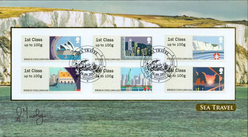 Lot 650: Andy Tuohy signed Sea Travel FDC. 16/9/2015 St...