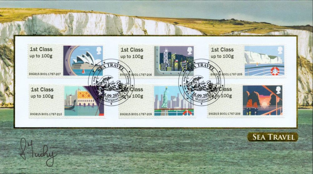 Lot 660: Andy Tuohy signed Sea Travel FDC. 16/9/2015 St...