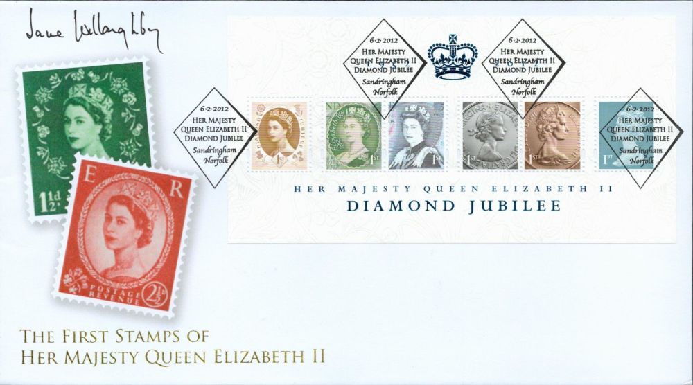 Lot 664: jane Heathcote-Drummond Willoughby signed Diamond Jubilee FDC. 6/2/2012...