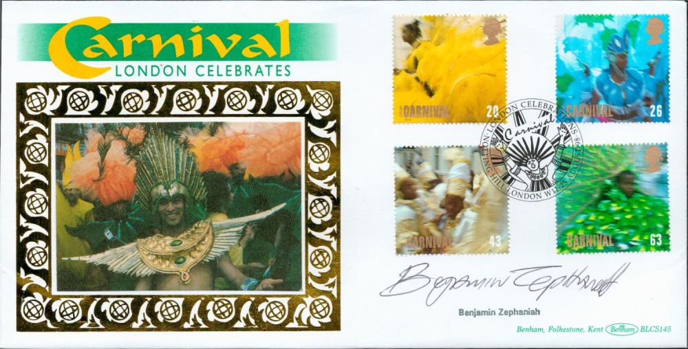 Lot 668: Benjamin Zephaniah signed Carnival London Celebrates FDC. 25/8/1998...