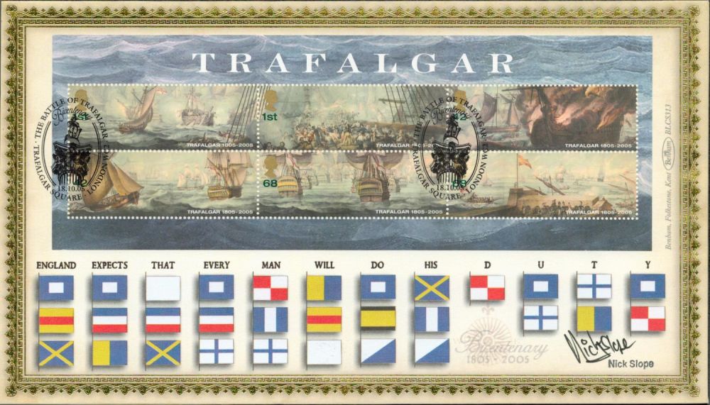 Lot 669: Nick Slope signed Trafalgar FDC. 18/10/05 Trafalgar Square...