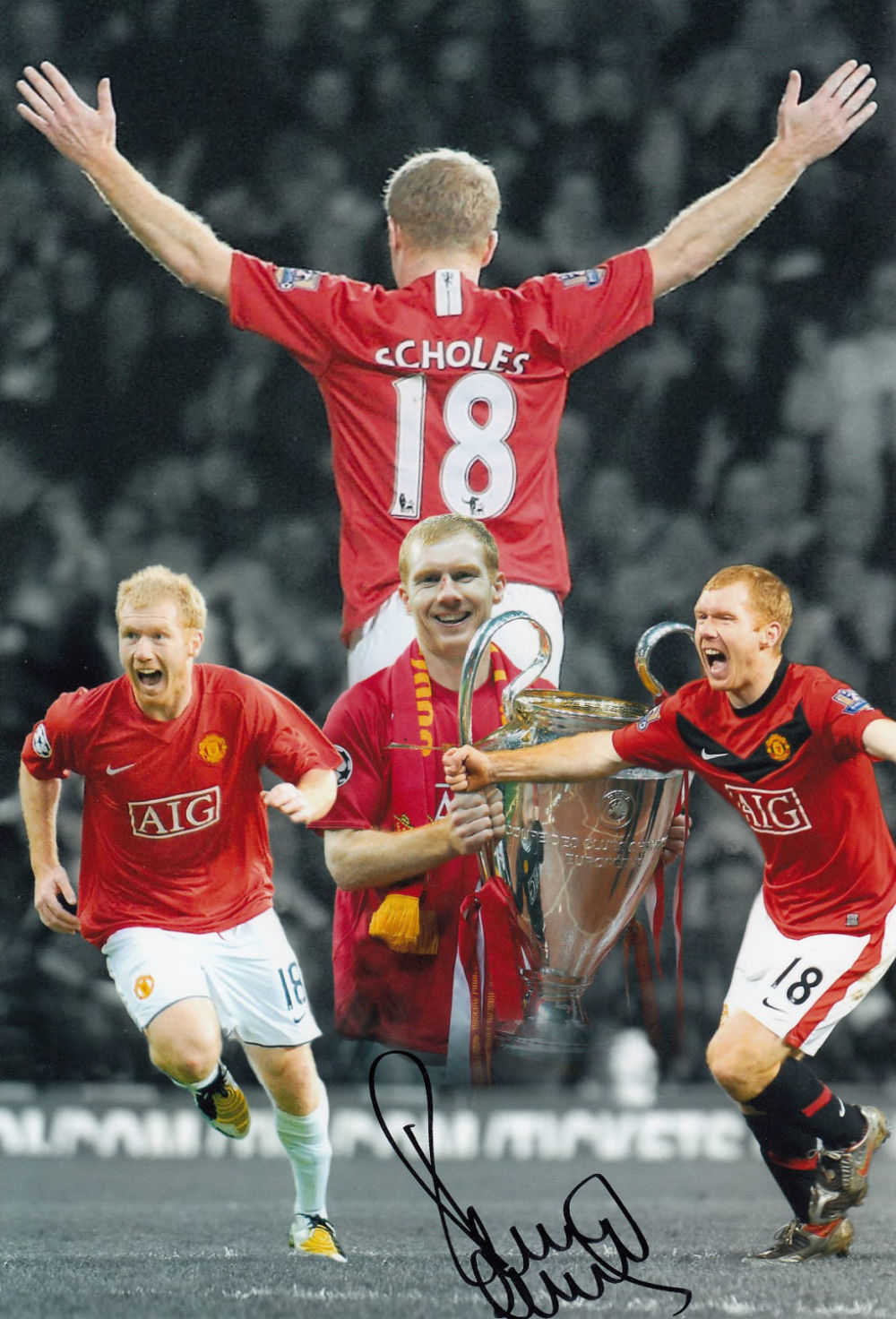Lot 691: Autographed Paul Scholes 12 X 8 Photo -...