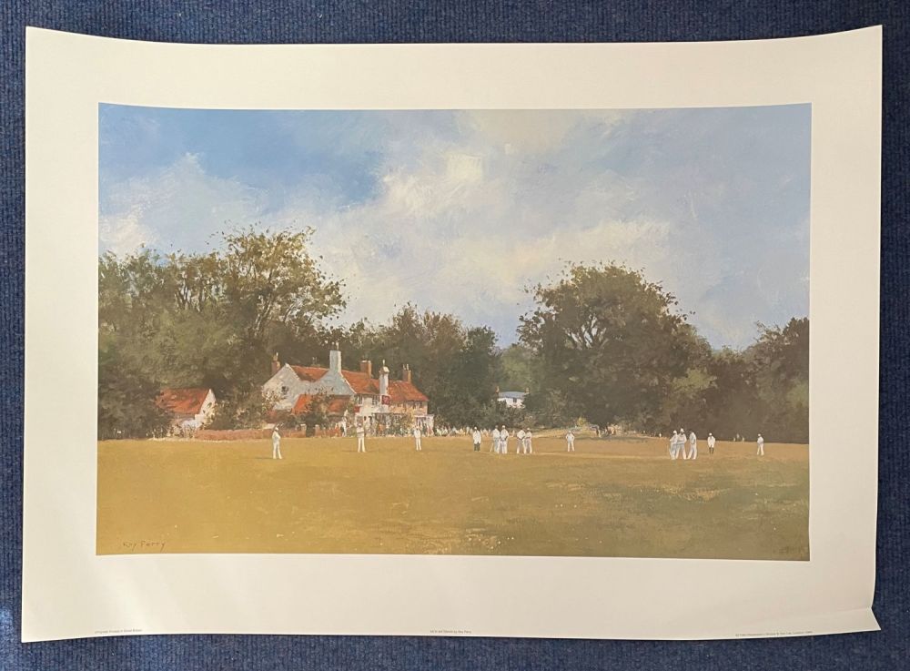 Lot 733: Roy Perry Colour Cricket print 26x18 titled New...