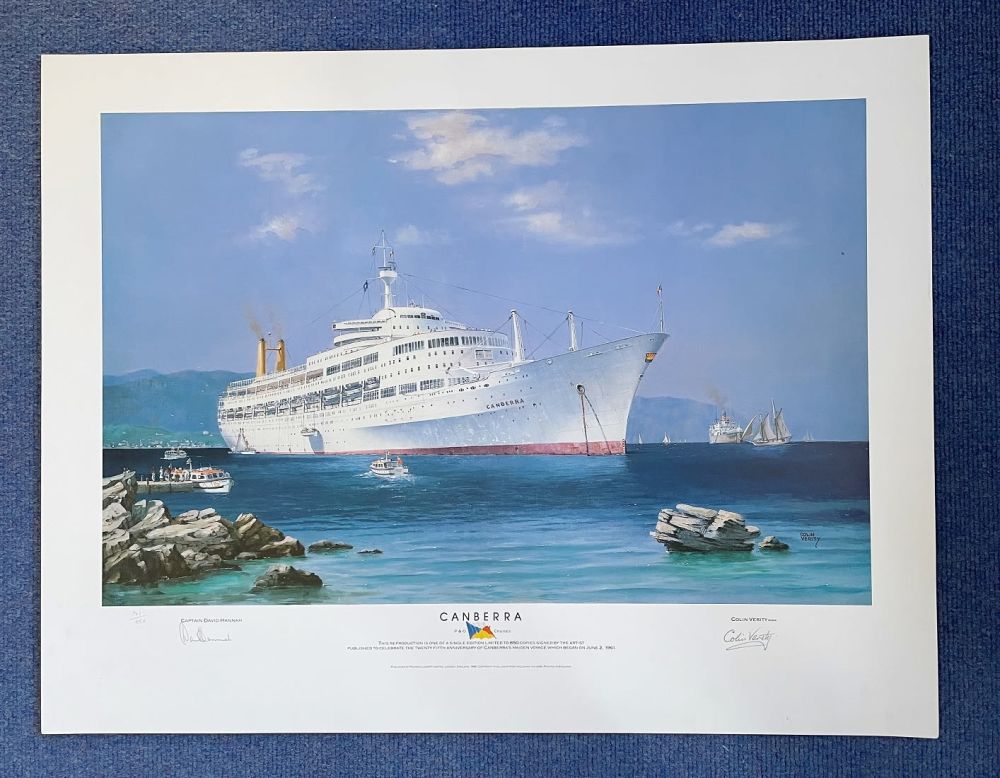 Lot 749: Colin Verity Signed Canberra print approx 28x18. Signed...
