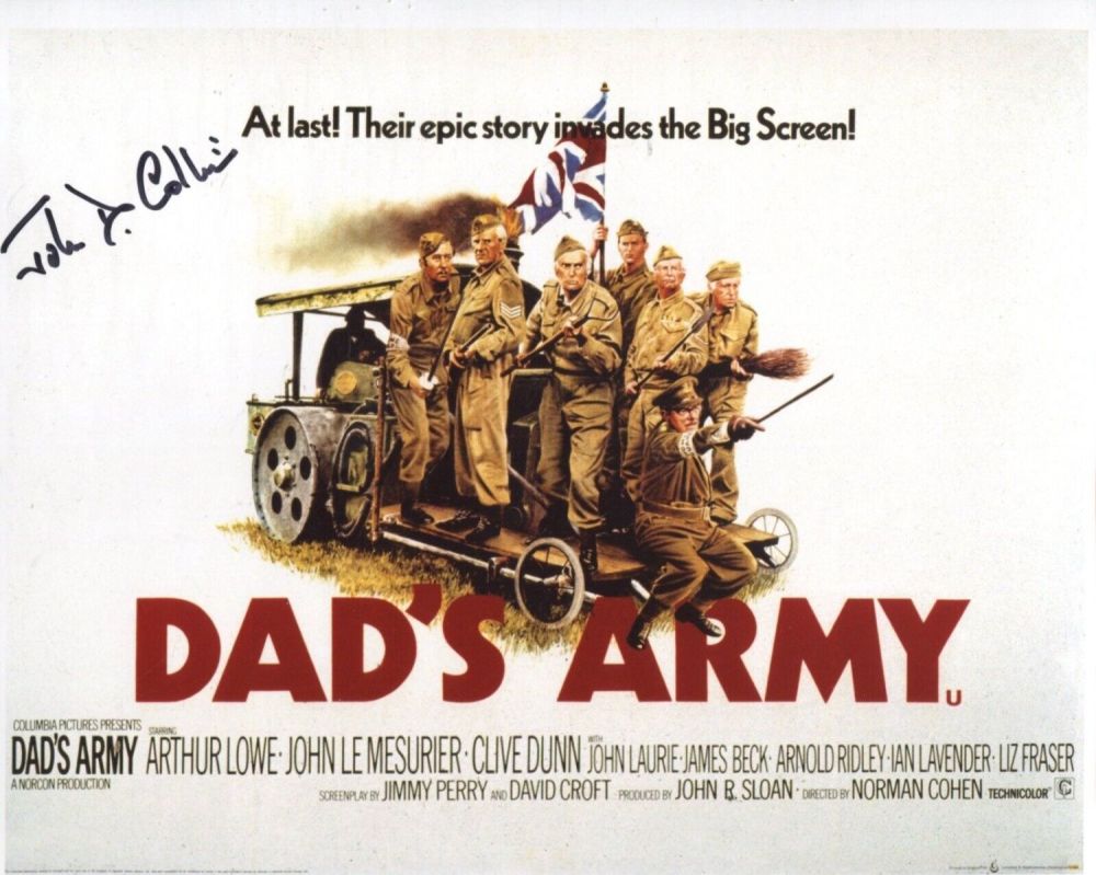 Lot 118: Dads Army comedy movie 8x10 poster photo signed...