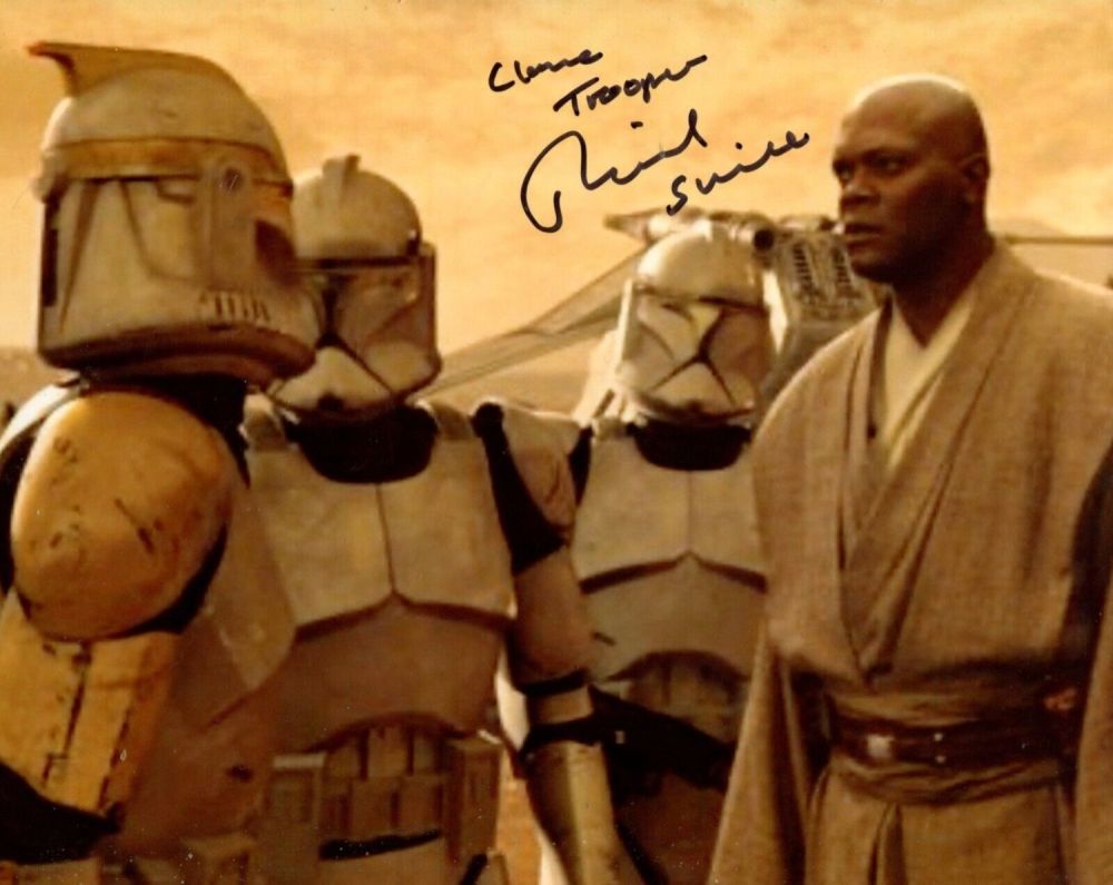 Lot 146: Star Wars Clone Trooper 8x10 scene photo signed...
