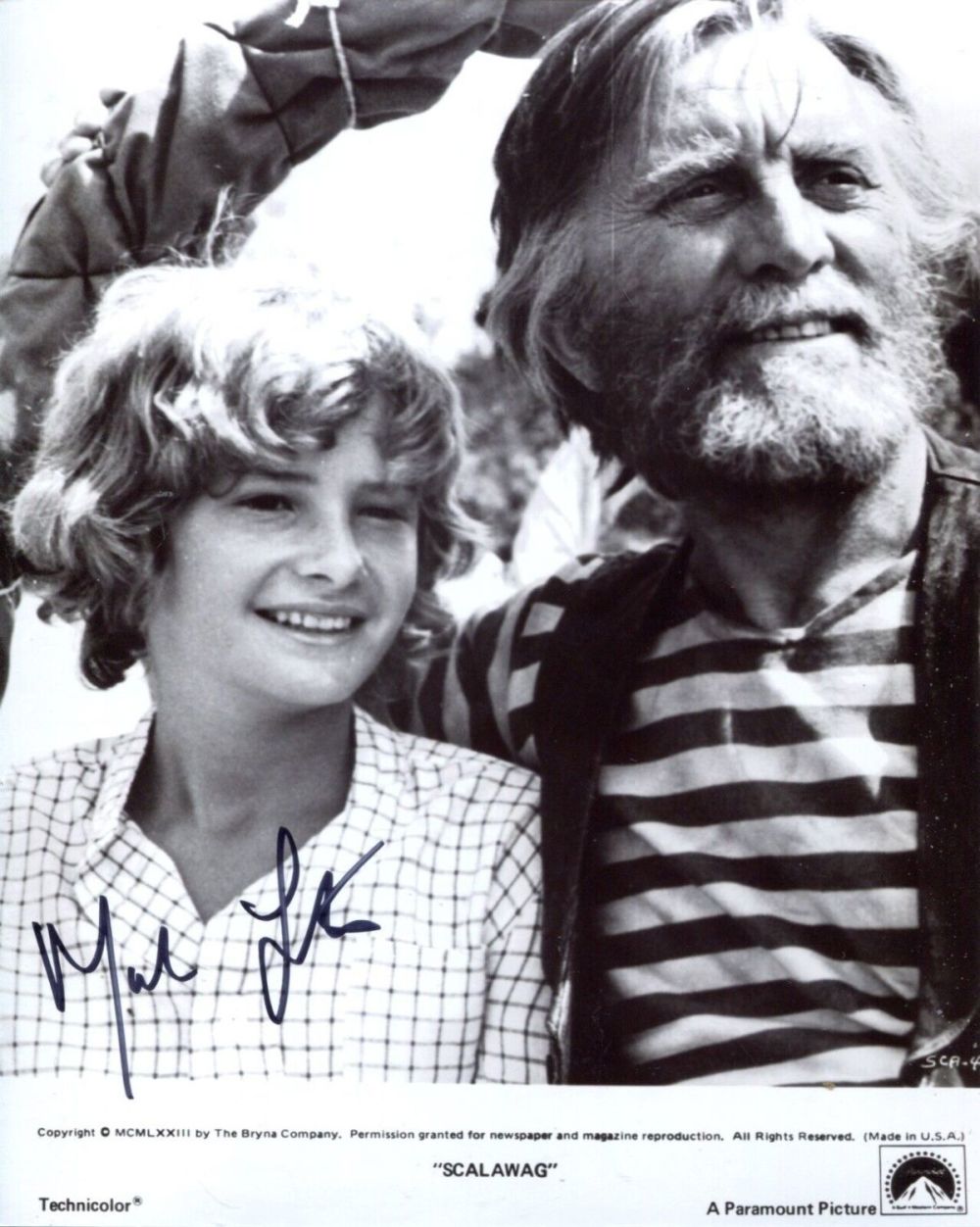 Lot 154: Scalawag movie photo signed by actor Mark Lester...