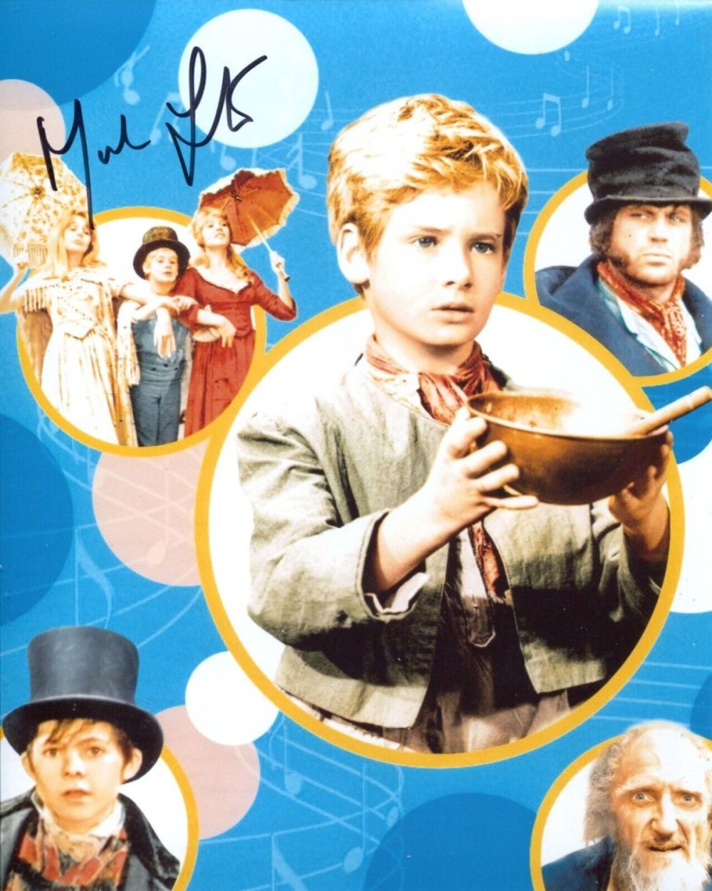 Lot 155: Oliver! movie montage photo signed by actor Mark...