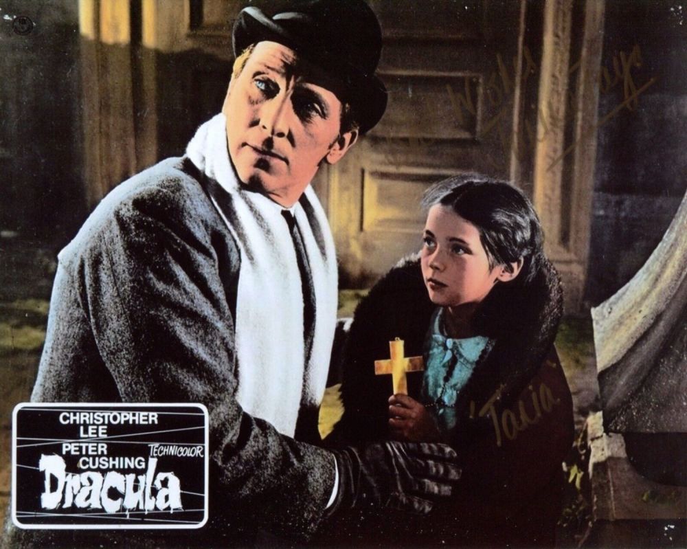 Lot 183: Dracula 1958 horror movie photo signed by actress...