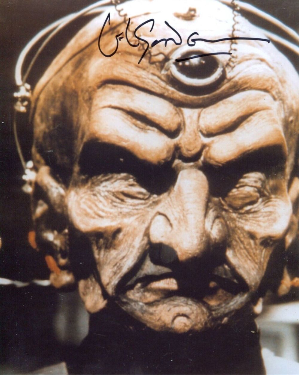 Lot 190: David Gooderson as Davros signed Doctor Who 8x10...