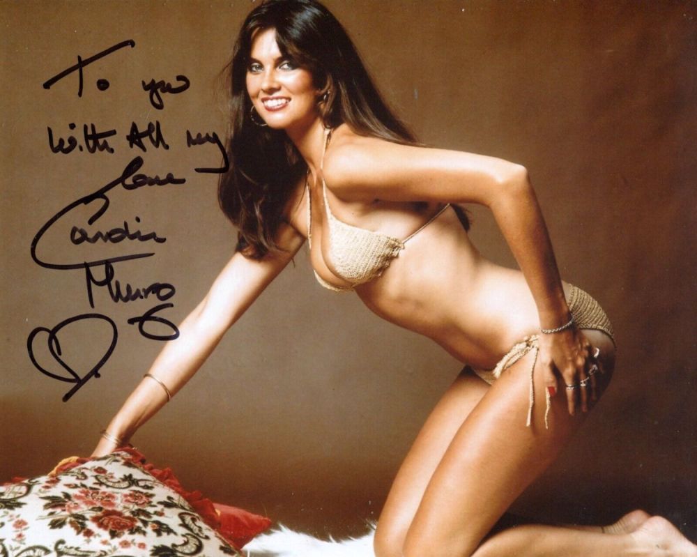Lot 196: 007 Bond girl Caroline Munro signed on all...
