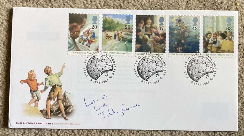 Lot 222: Author Jilly Cooper signed 1997 Enid Blyton FDC....