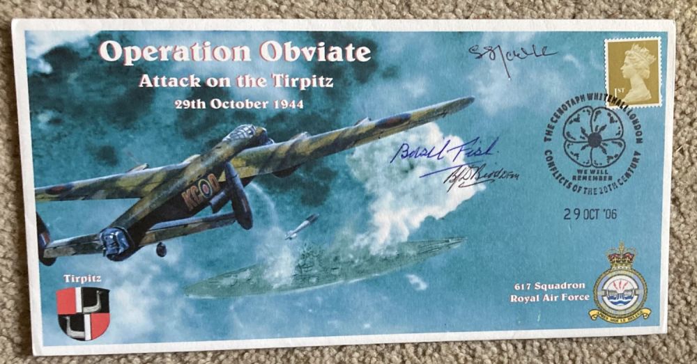 Lot 239: WW2 Operation Obviate Tirpitz raid cover signed by...