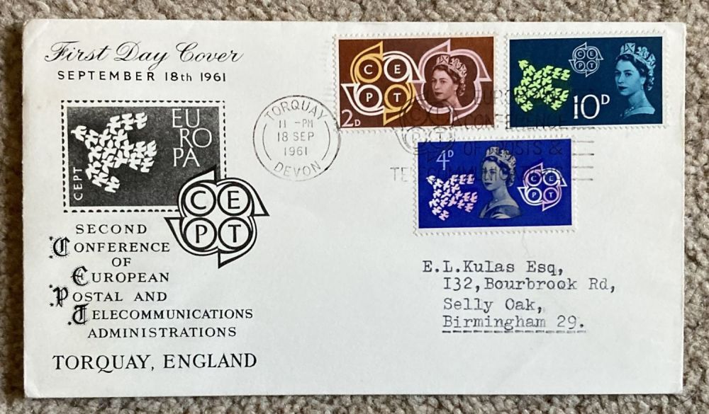Lot 265: 1951 Europa FDC neat typed address and Torquay...