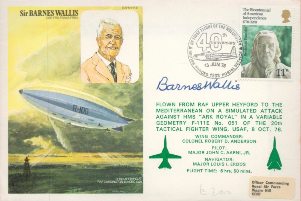 Lot 158: Sir Barnes Wallis (Bouncing Bomb Creator) Signed on...