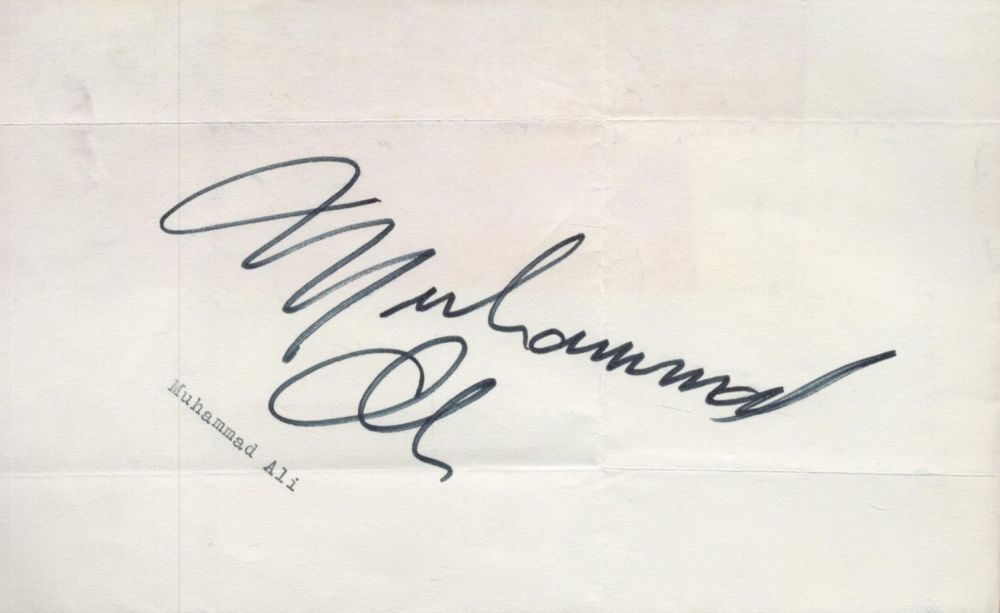 Lot 159: Muhammed Ali Signed on Sheet of Paper. Signed...