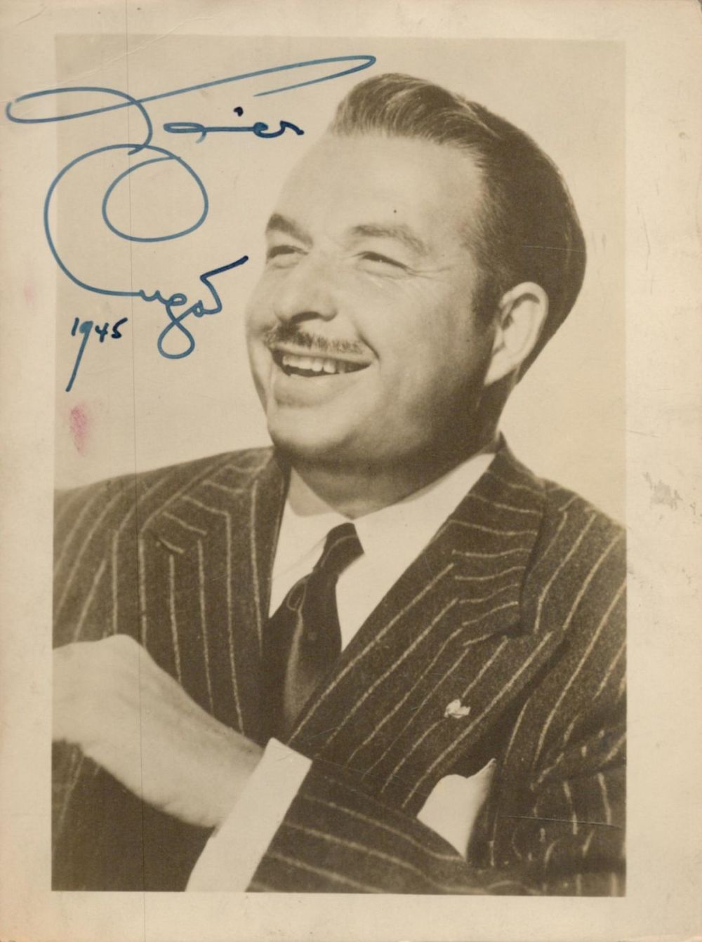 Lot 165: Xavier Cugat Signed 7 x 5 inch Vintage...