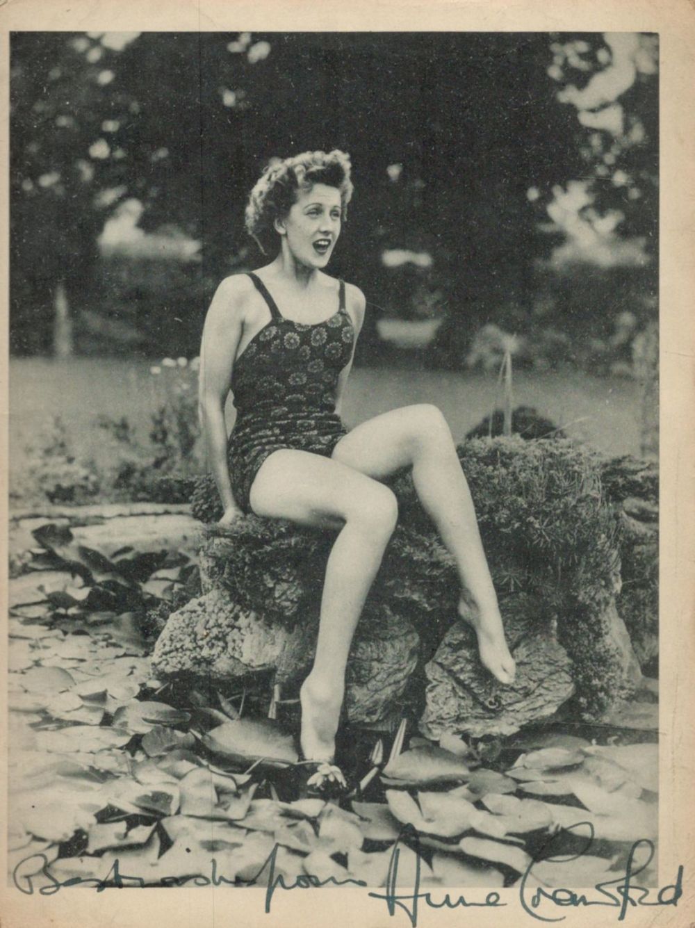 Lot 166: Anne Crawford Signed 7 x 5 inch Vintage...