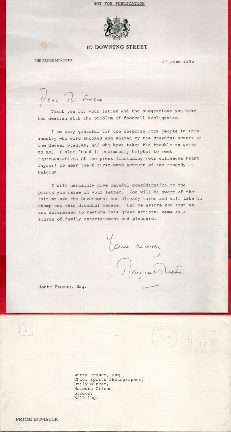 Lot 172: Former PM Margaret Thatcher Signed TLS Dated 17th...