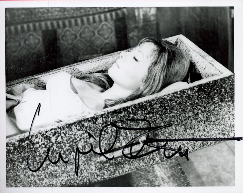 Lot 192: Ingrid Pitt Signed 10x8 inch Black and White...