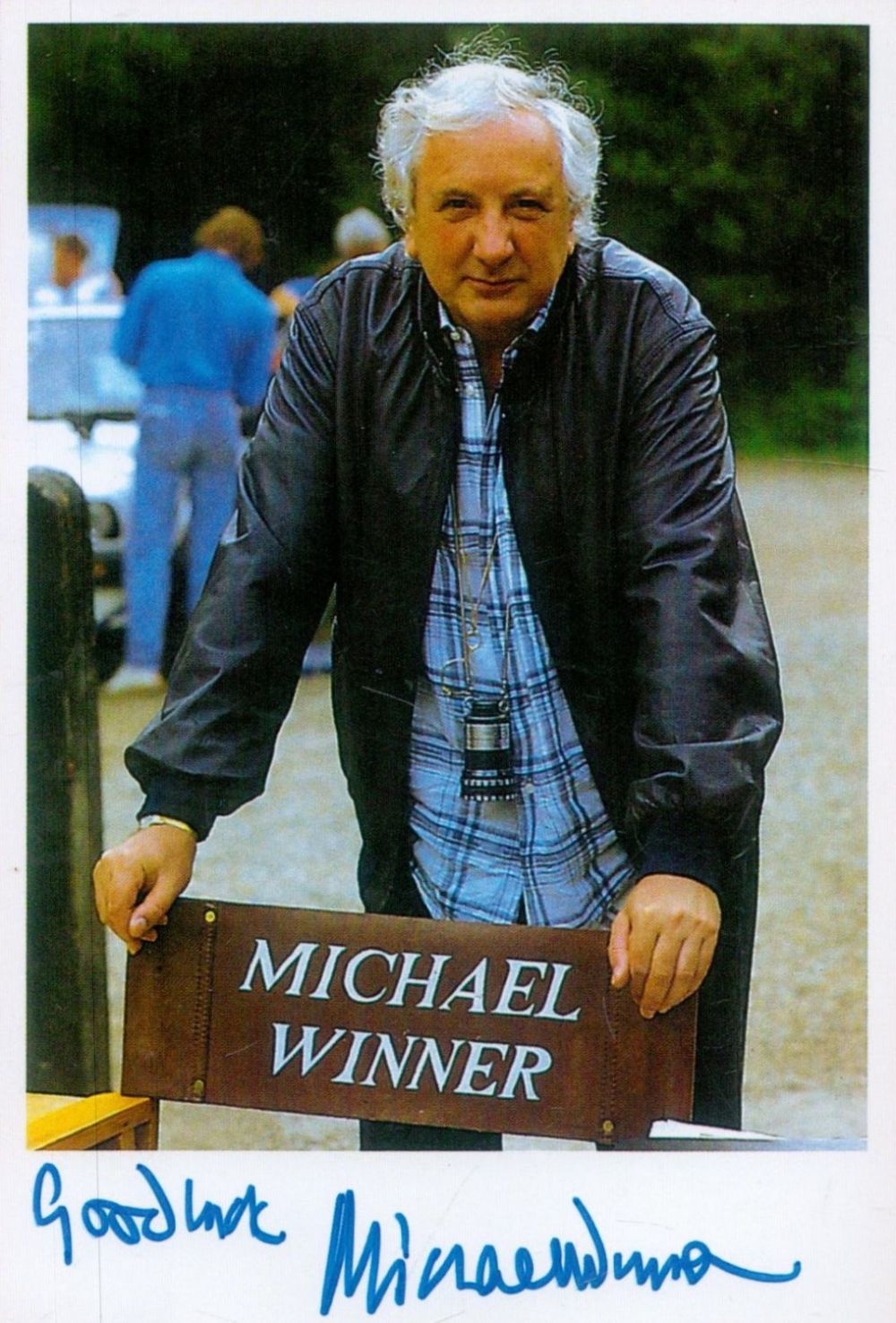 Lot 199: Michael Winner Signed 5 x 3 inch approx...