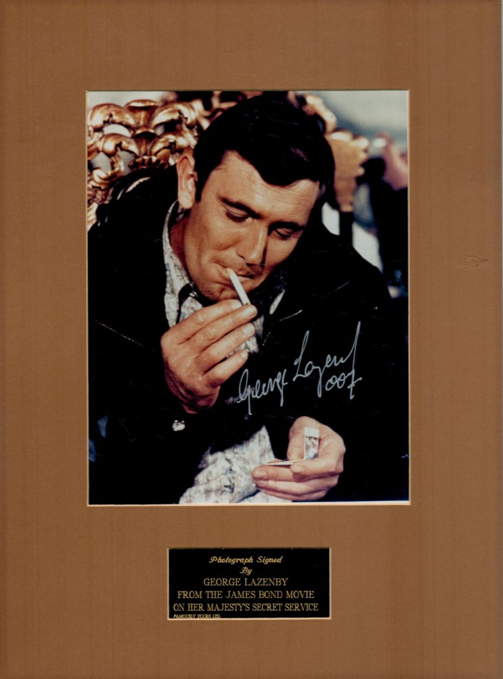 Lot 210: George Lazenby Signed 10x8 inch Colour Photo, Complete...