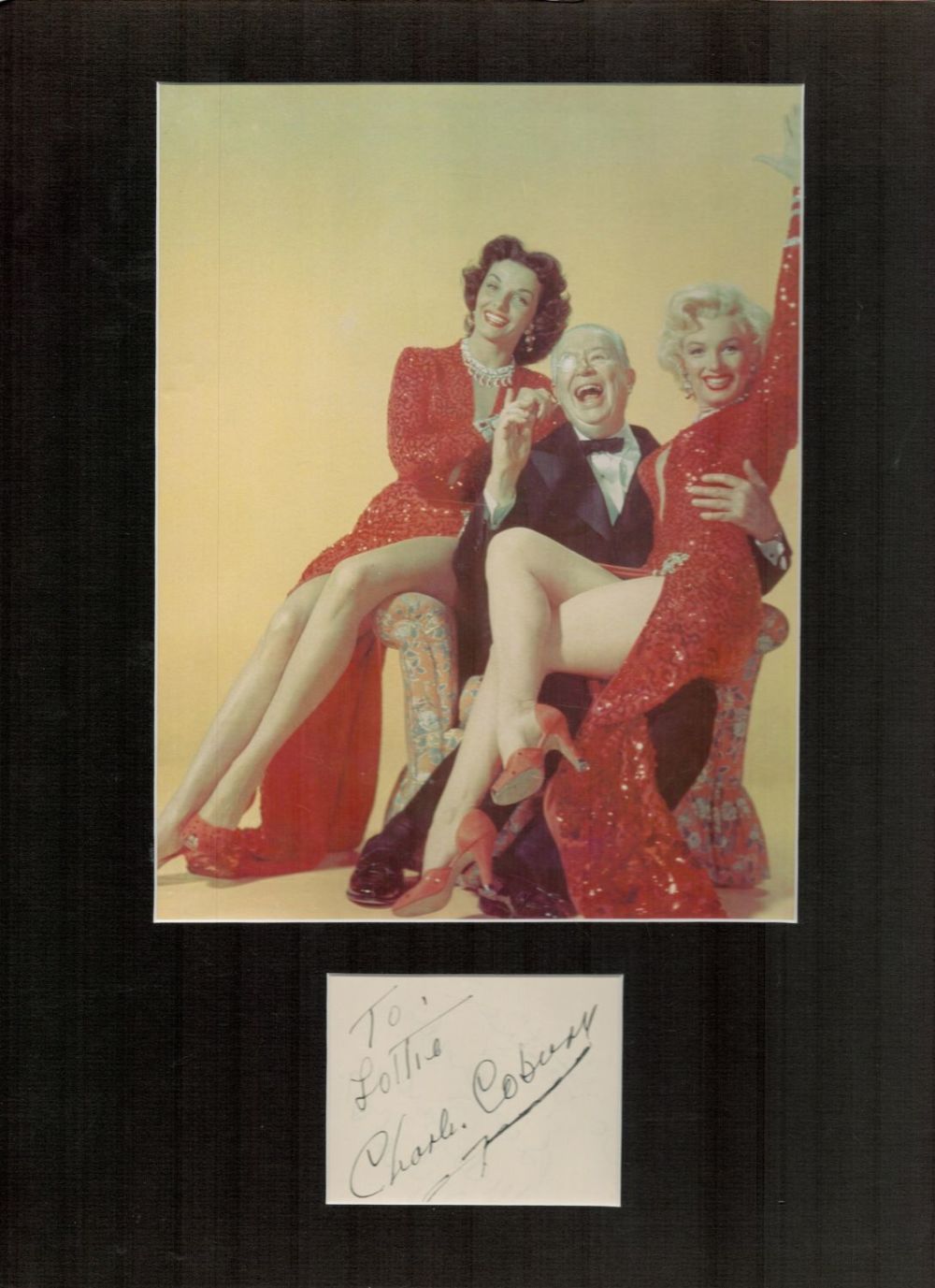 Lot 212: Charles Coburn Signed Signature Piece With Colour Photo,...