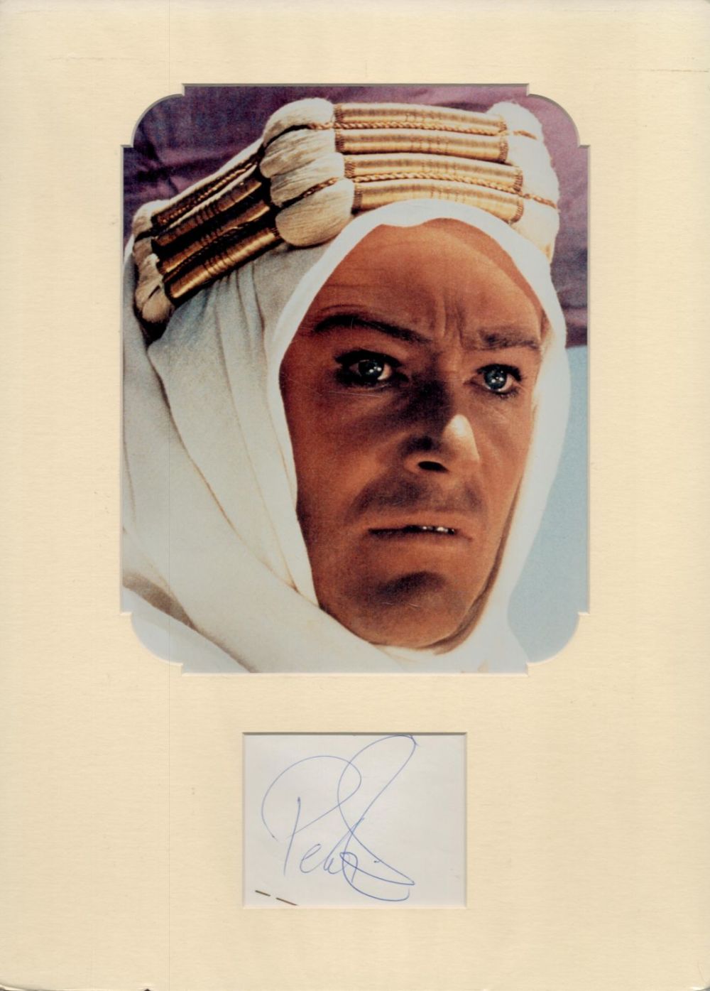 Lot 213: Peter O'Toole Signed Signature Piece with Lawrence of...