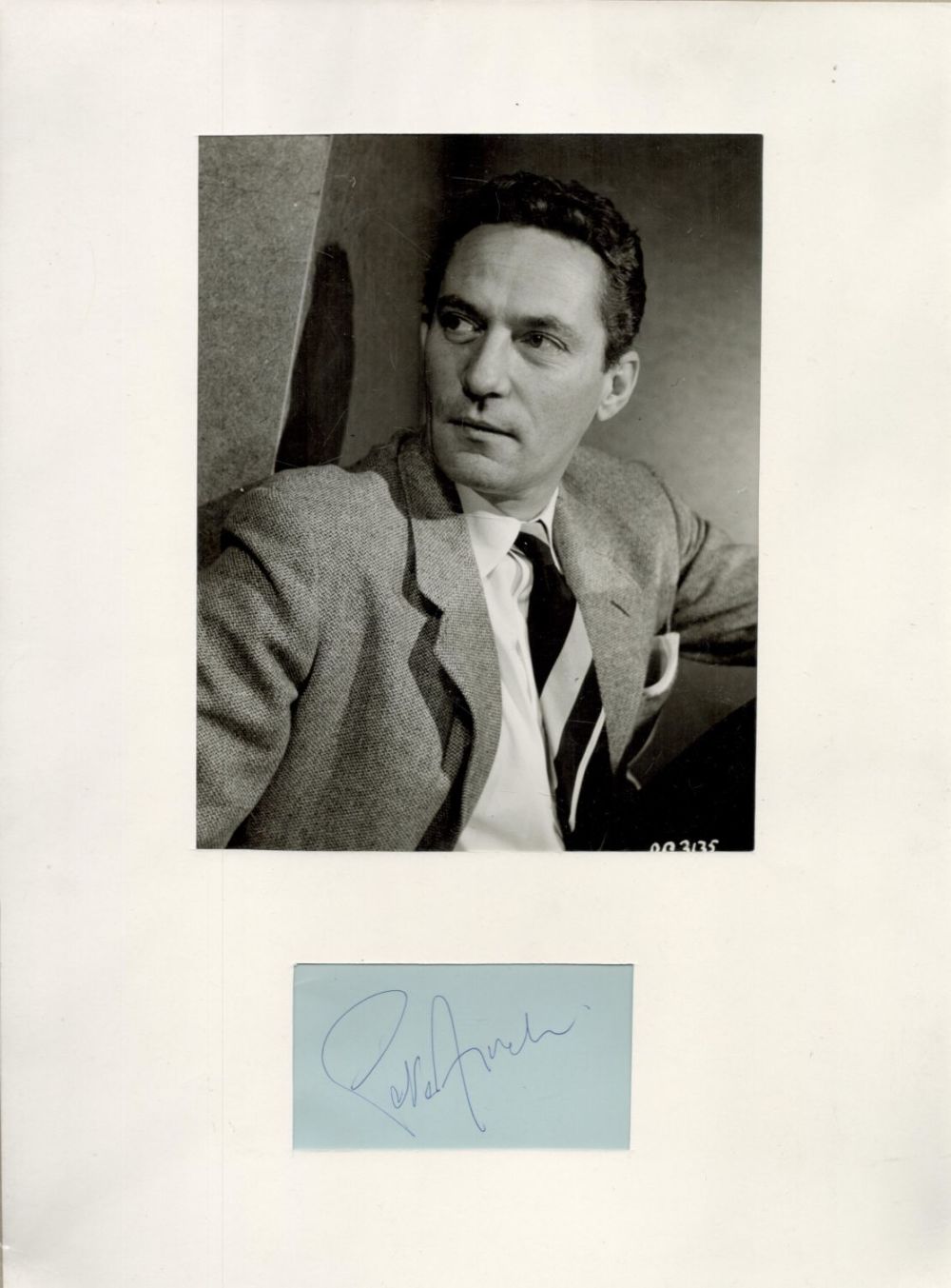 Lot 216: Peter Finch Signed Signature Piece With Black and...
