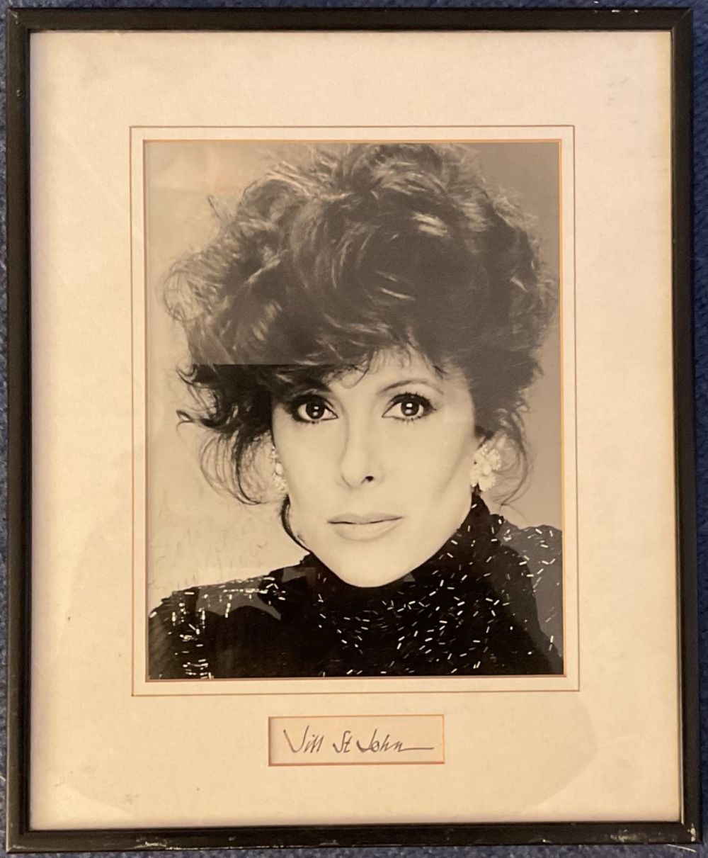 Lot 218: Jill St John Signed 10x8 inch Black and...