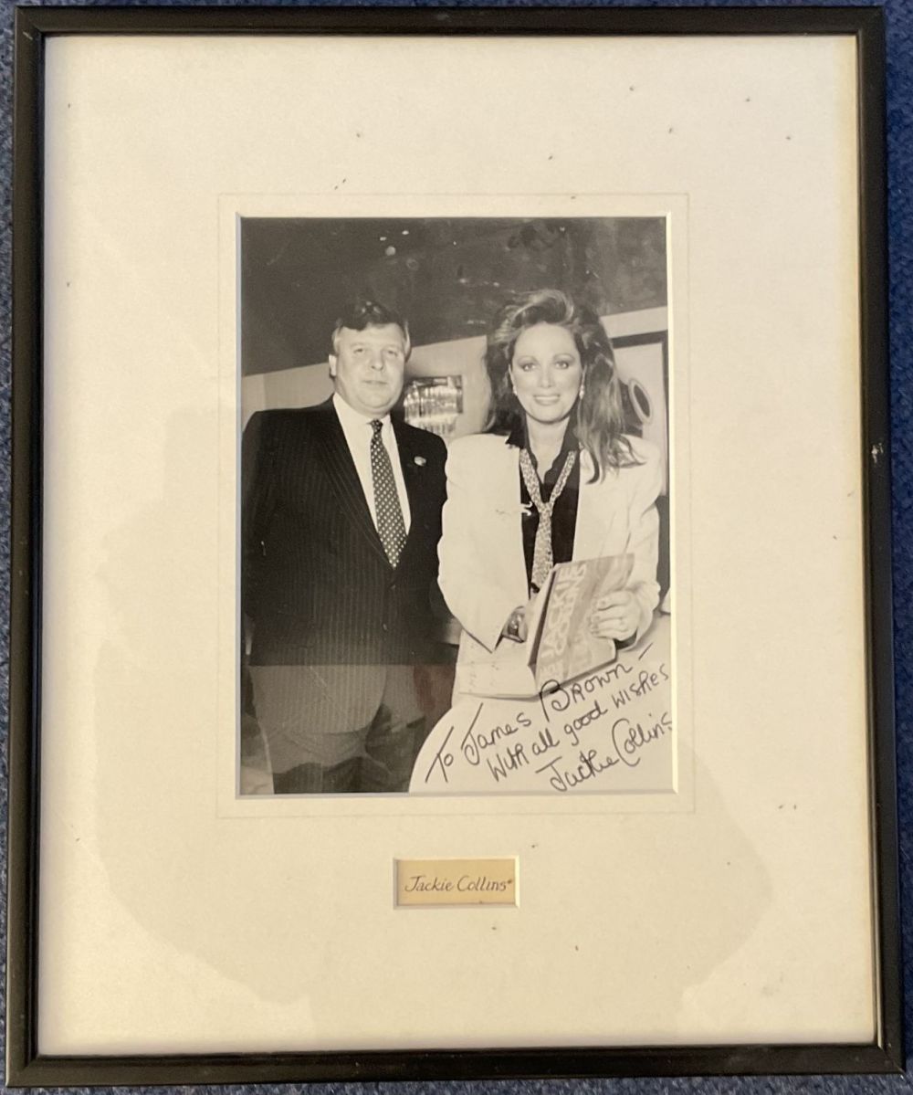 Lot 220: Jackie Collins Signed Black and White Photo, Housed...