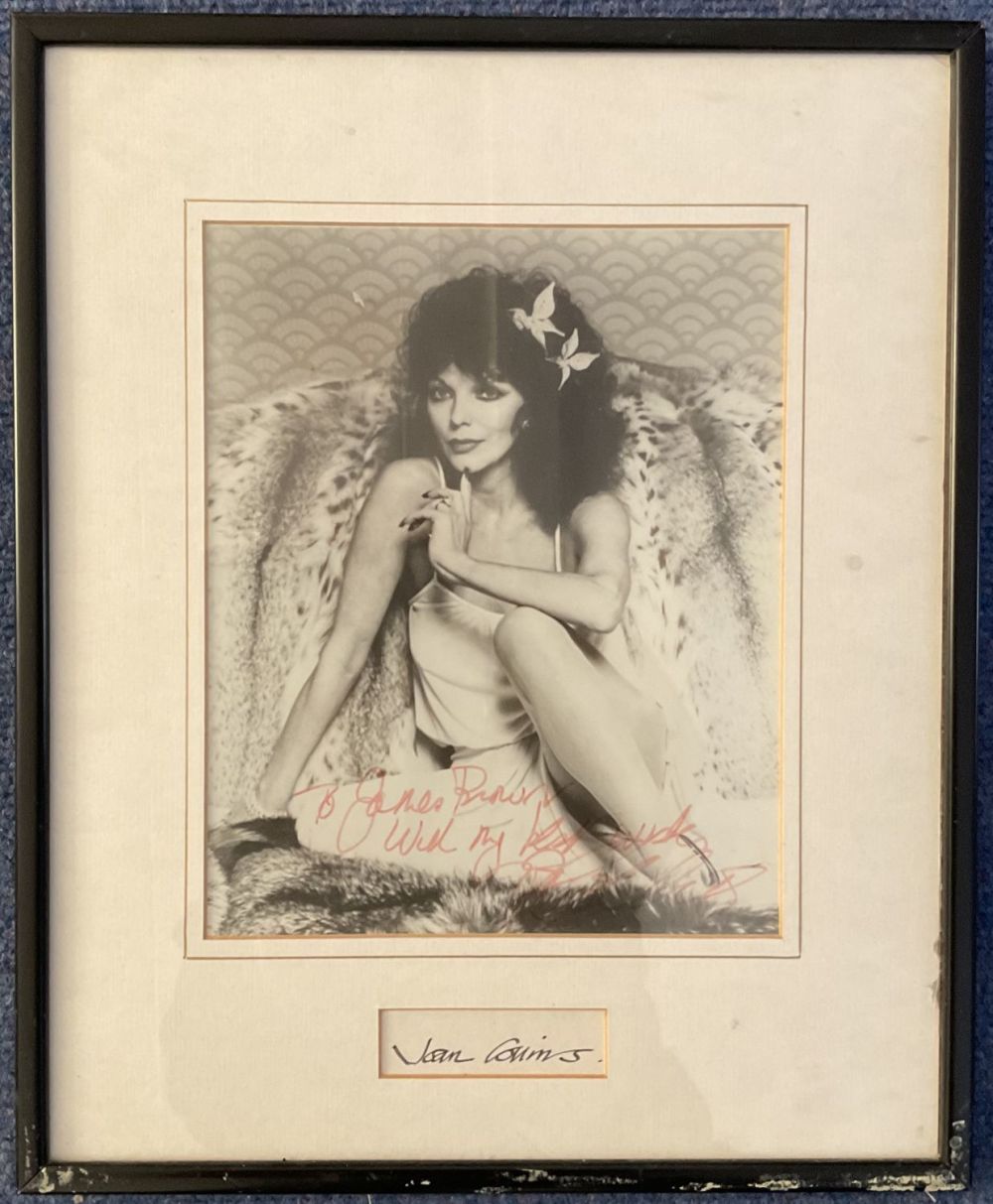 Lot 222: Joan Collins Signed 10 x 8 inch Black...
