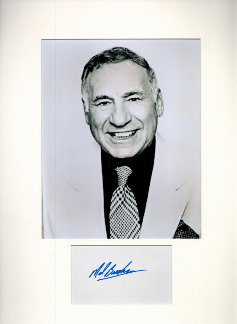 Lot 229: Mel Brooks 16x12 overall mounted signature piece includes...