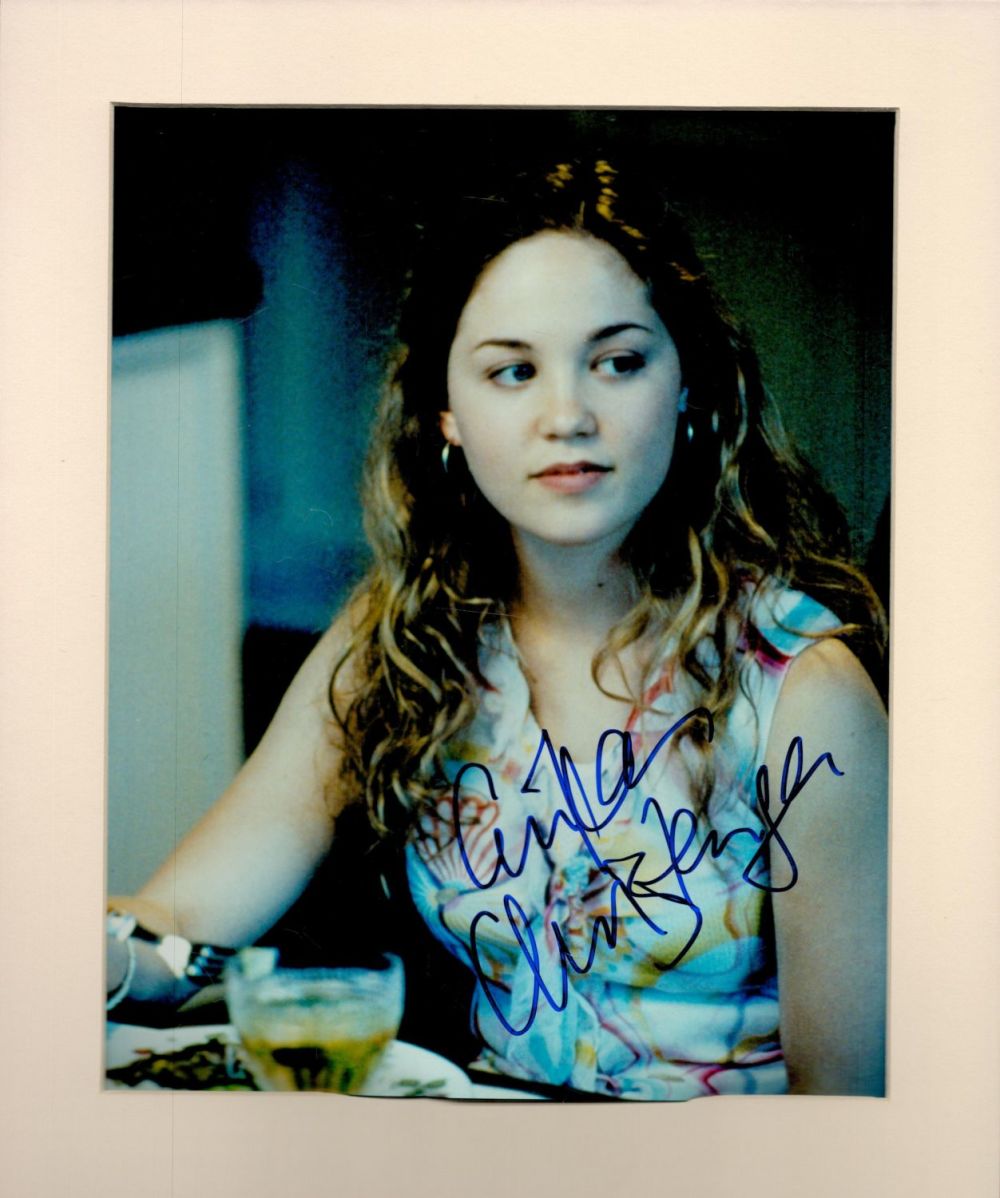Lot 232: Erika Christensen signed 12x10 overall mounted colour photo....