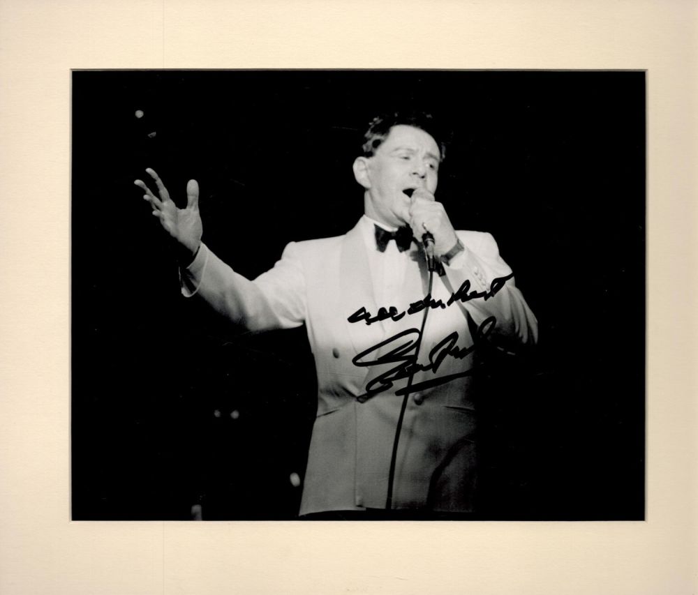 Lot 236: Eddie Fisher signed 12x10 overall mounted black and...