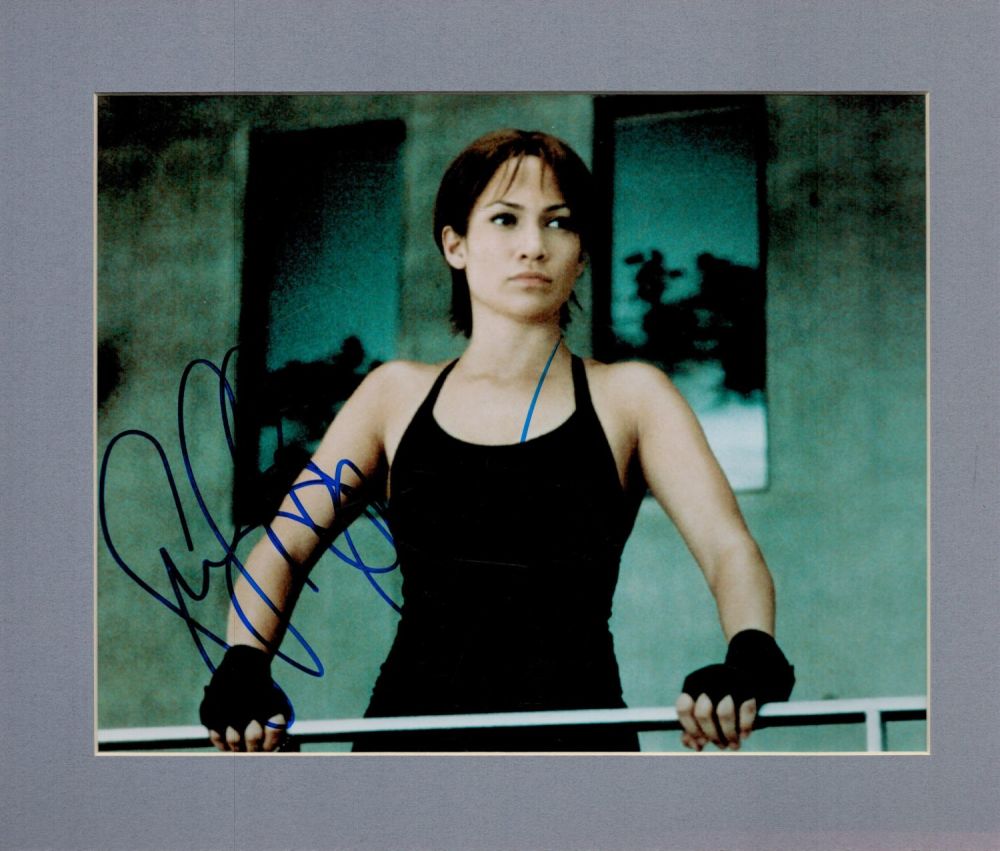 Lot 240: Jenifer Lopez signed 12x10 overall mounted colour photo....