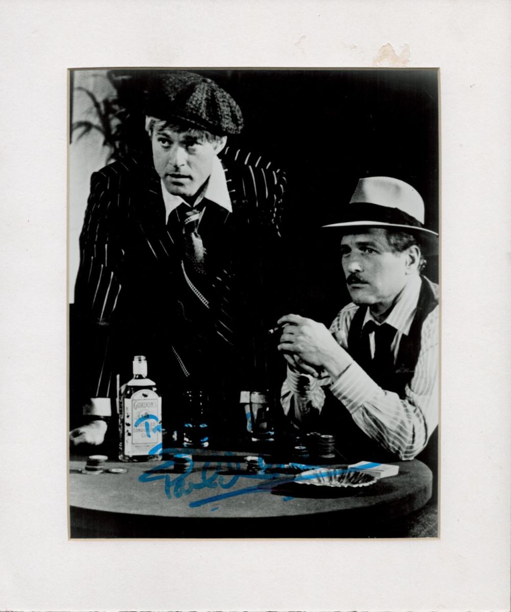 Lot 250: Paul Newman signed 12x8 overall black and white...