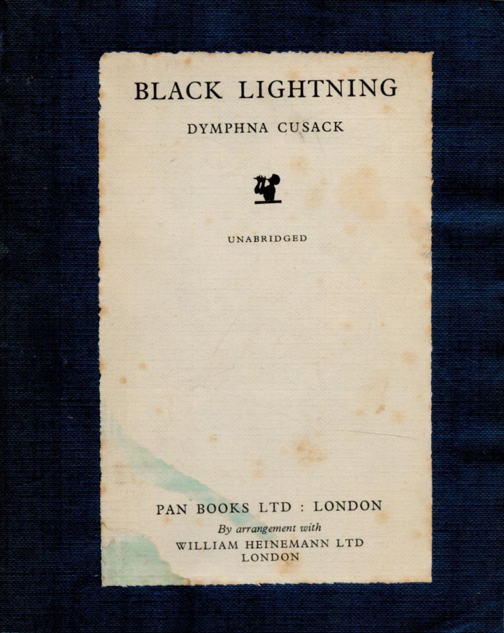 Lot 108: Dymphna Cusack Black Lightning. Published by Pan Books...