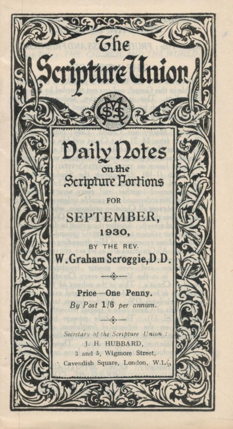 Lot 229: The Scripture Union. Daily notes on the Scripture...