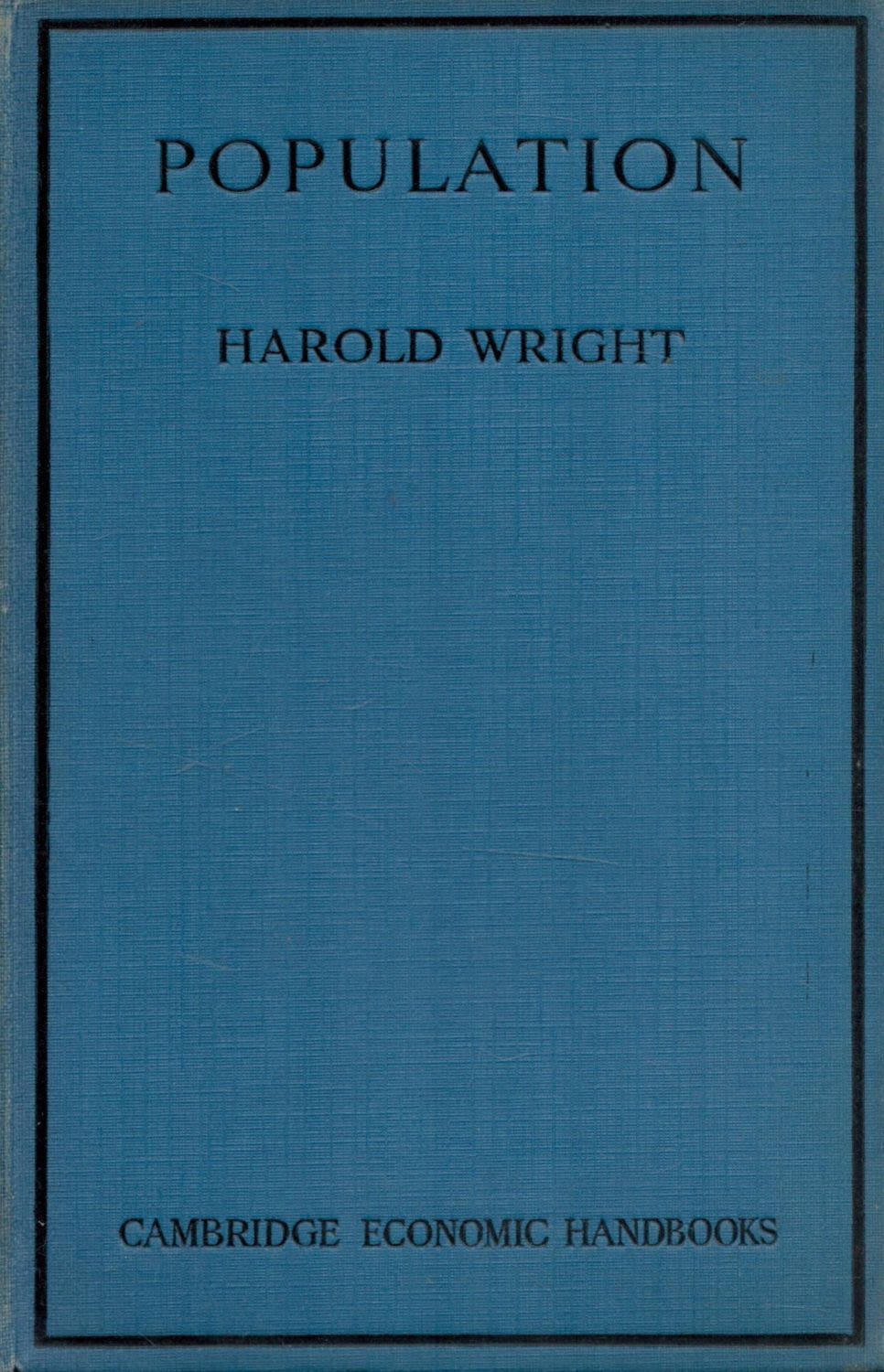 Lot 292: Harold Wright Population. Preface by J. M. Keynes....