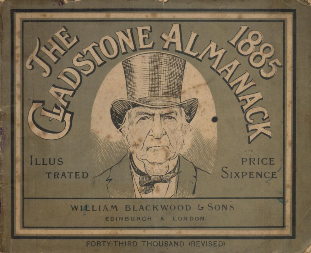 Lot 297: The Gladstone Almanack 1885. Illustrated with cartoons and...