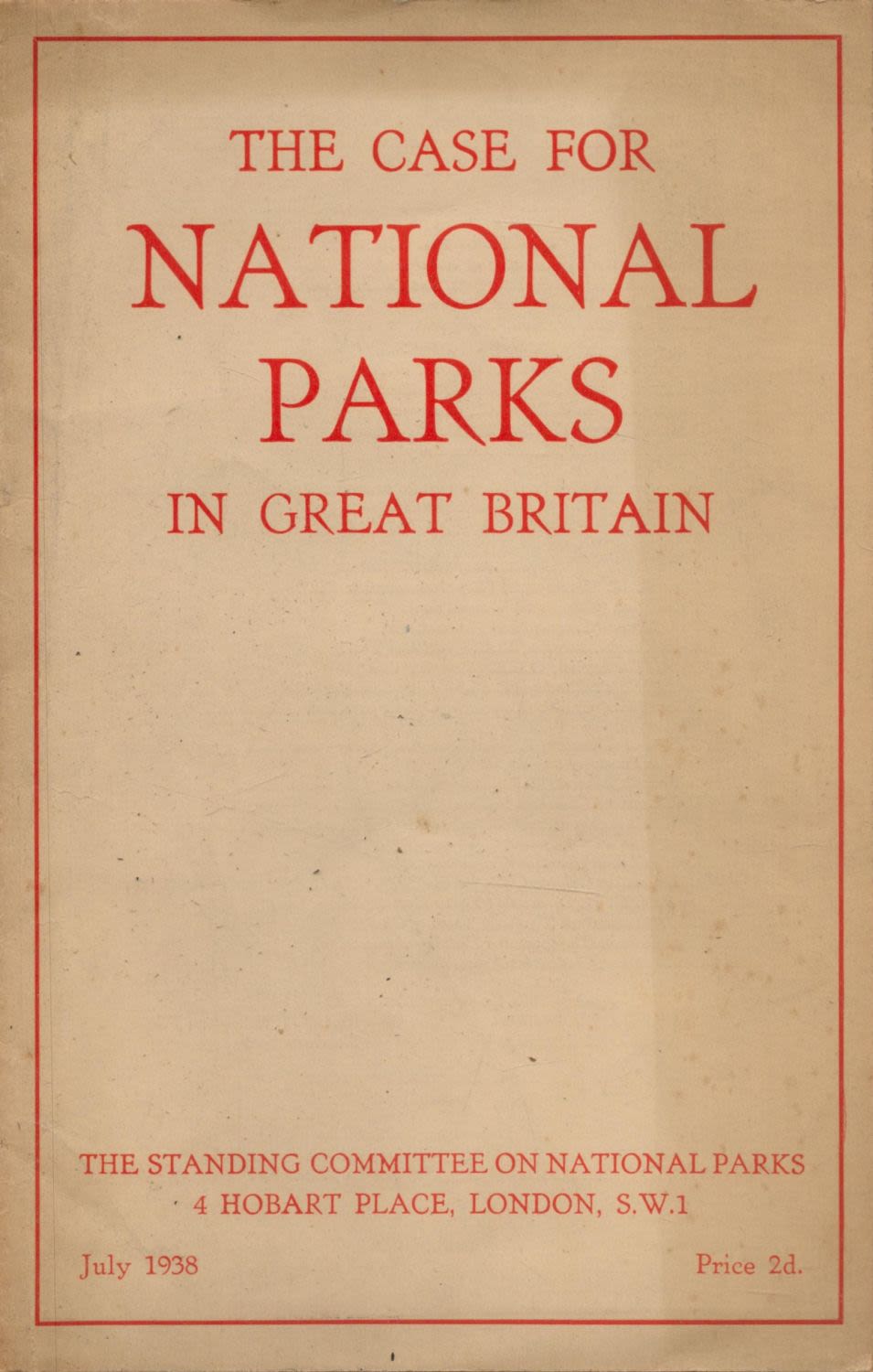 Lot 302: The Case for National Parks in Great Britain....