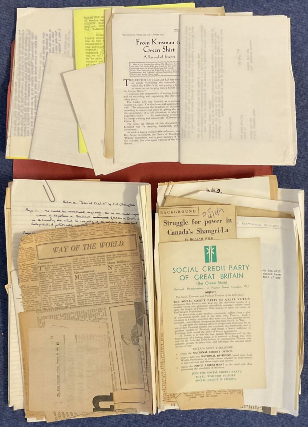 Lot 304: A large file of papers, letters and documents...