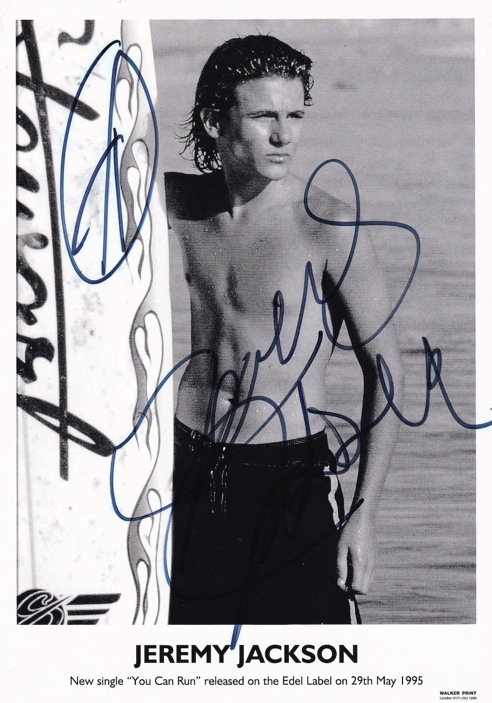 Lot 75: Jeremy Jackson Popular Actor, Baywatch 8x6 inch Signed...