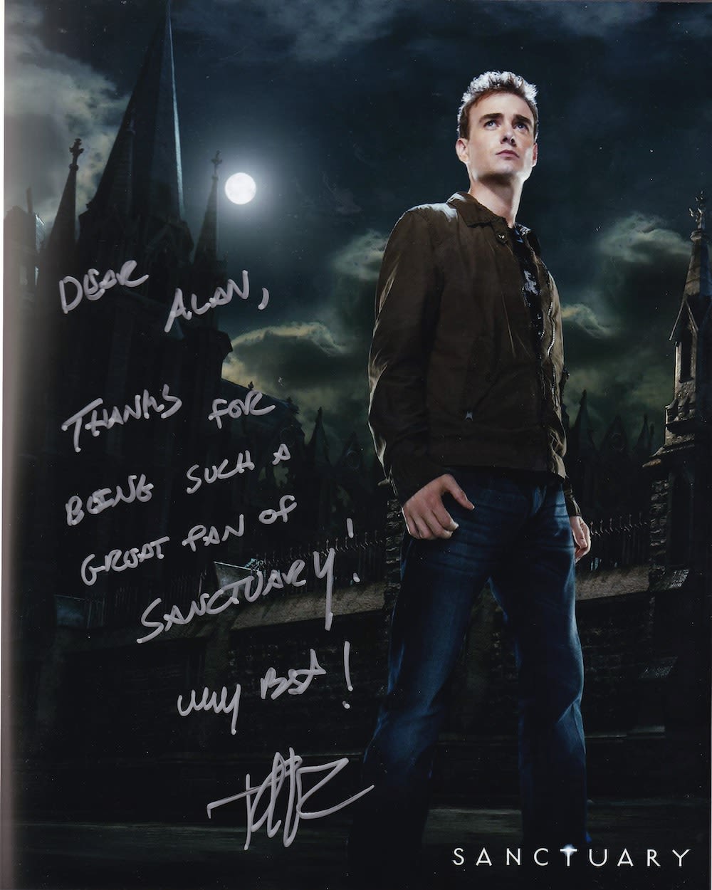 Lot 162: Robin Dunne Popular Actor, Sanctuary 10x8 inch Signed...