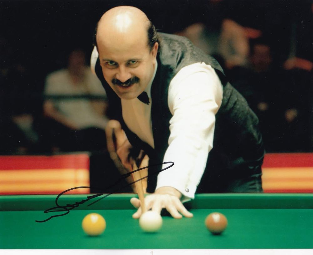 Lot 215: Willie Thorne Late Great Snooker Player 10x8 inch...